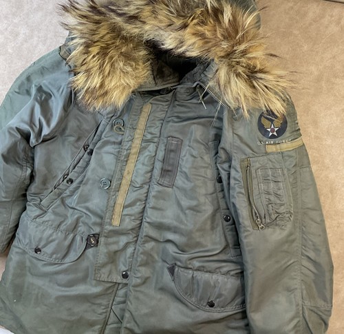 Vintage Air Force Parka Heavy 1950s USAF N-3B Jacket Albert Turner Real Fur S - Bild 10 von 22