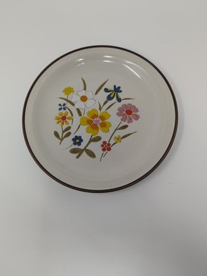 Vintage Kanney Japan SpRing Flower Stoneware Dinner Plate S-1443 Retro