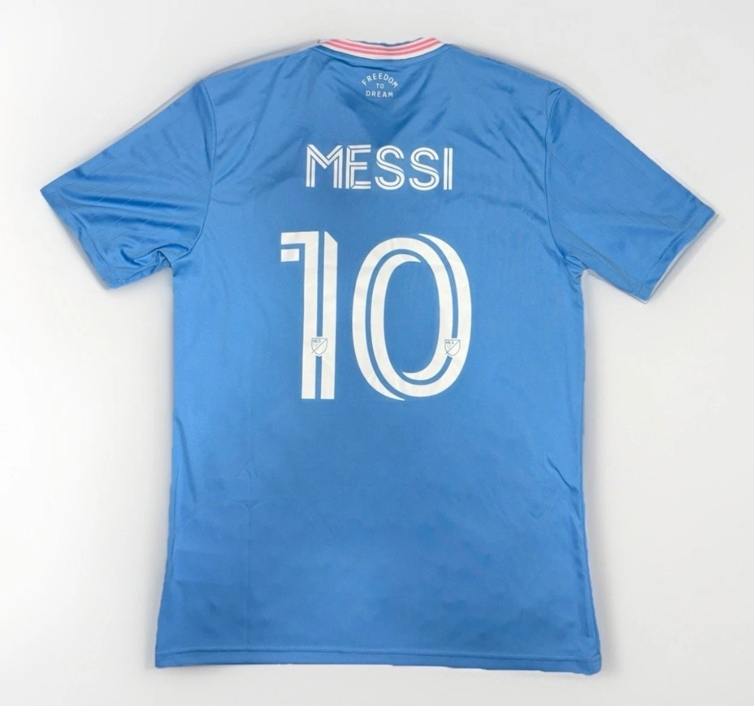 adidas Inter Miami CF Messi #10 Soccer Jersey Men's Size XL Blue
