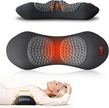 3 In 1 Electric Lumbar Support Pillow Smooth Spine Triple Fusion Back Massager
