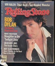 Vintage 1984 Rolling Stone Magazine David Lee Roth Go Goa Bobby Womak Bob Dylan