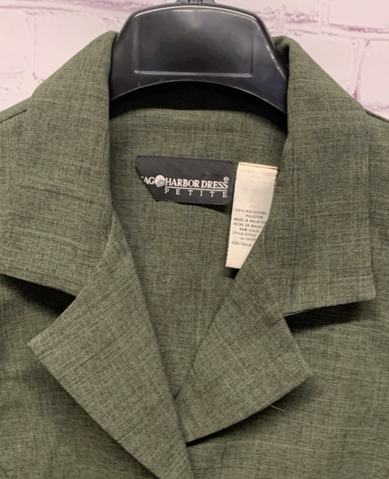 Sag Harbor Pantalones Traje Pequeño 12P Pantalones Verdes Talla 30x28" Foto 3 de 4