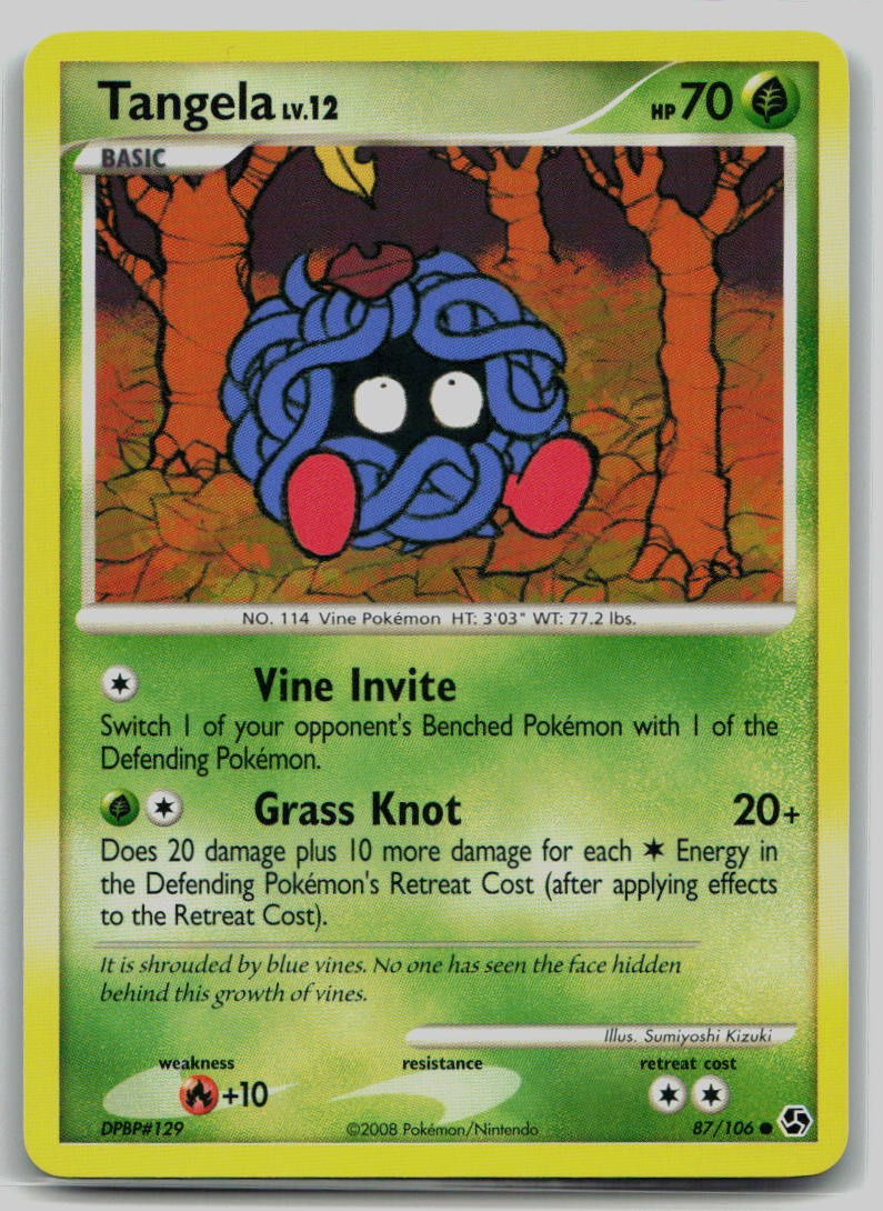 Pokemon TCG Tangela Great Encounters 87/106 LP
