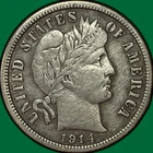 1914 Barber Dime Choice Very Fine VF+ Coin, Cleaning #33946