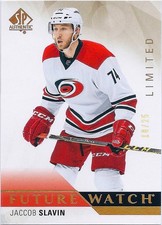 Jaccob Slavin 2015-16 SP Authentic Future Watch Limited Rookie Card /25 Cup. rookie card picture