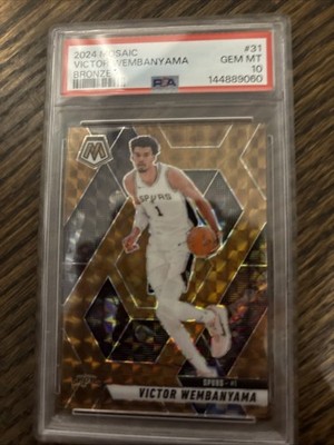 2024-25 Panini Mosaic Victor Wembanyama Bronze Psa 10