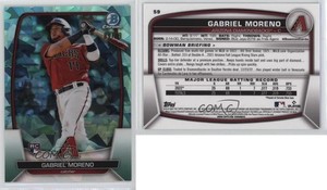 2023 Bowman Chrome Sapphire Edition Aqua /99 Gabriel Moreno #59 Rookie RC