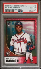 2023 Topps Transcendent Collection Icons #55 Michael Harris II Red /5 PSA 10