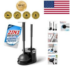 Elegant 2-in-1 Toilet Plunger and Brush Set with Extended Handle  Unique Design