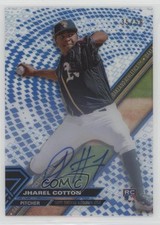 2017 Topps High Tek Blue Rainbow Auto 35/50 Jharel Cotton #HT-JCO Auto s3g