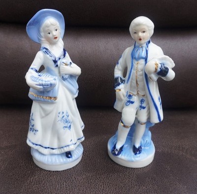 Vintage Porzellanfigurenpaar im Barock-Rokoko Stil