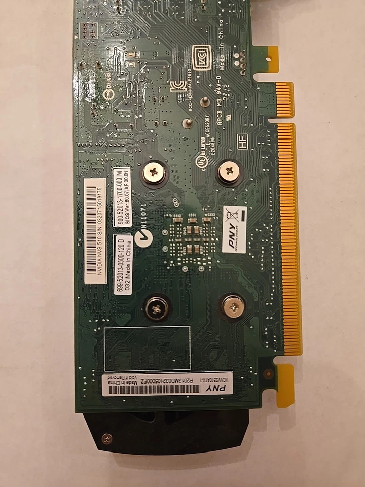 NVIDIA NVS 510 2GB GDDR3 4x Mini DP Graphics Card Low Profile - Image 3 of 4