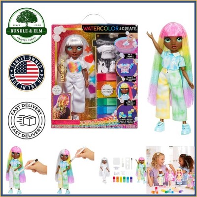 Rainbow High Inspired Doll with Washable Watercolors and Bonus Fashion Pieces