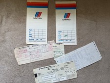 United Airlines Vintage Passenger Tickets with Ticket Holder