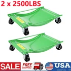 2-Piece Auto Wheel Dolly Set Vehicle Car Repair Moving Skate 5000LBS 3.5" Green