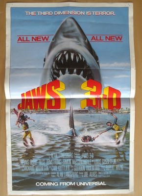 Jaws 3-D - US Plakat ca. A 2 - Dennis Quaid, Bess Armstrong