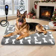 Heated Dog Bed Large Dog Heating Pad,Outdoor Doghouse Indoor Bed Always on Hi...