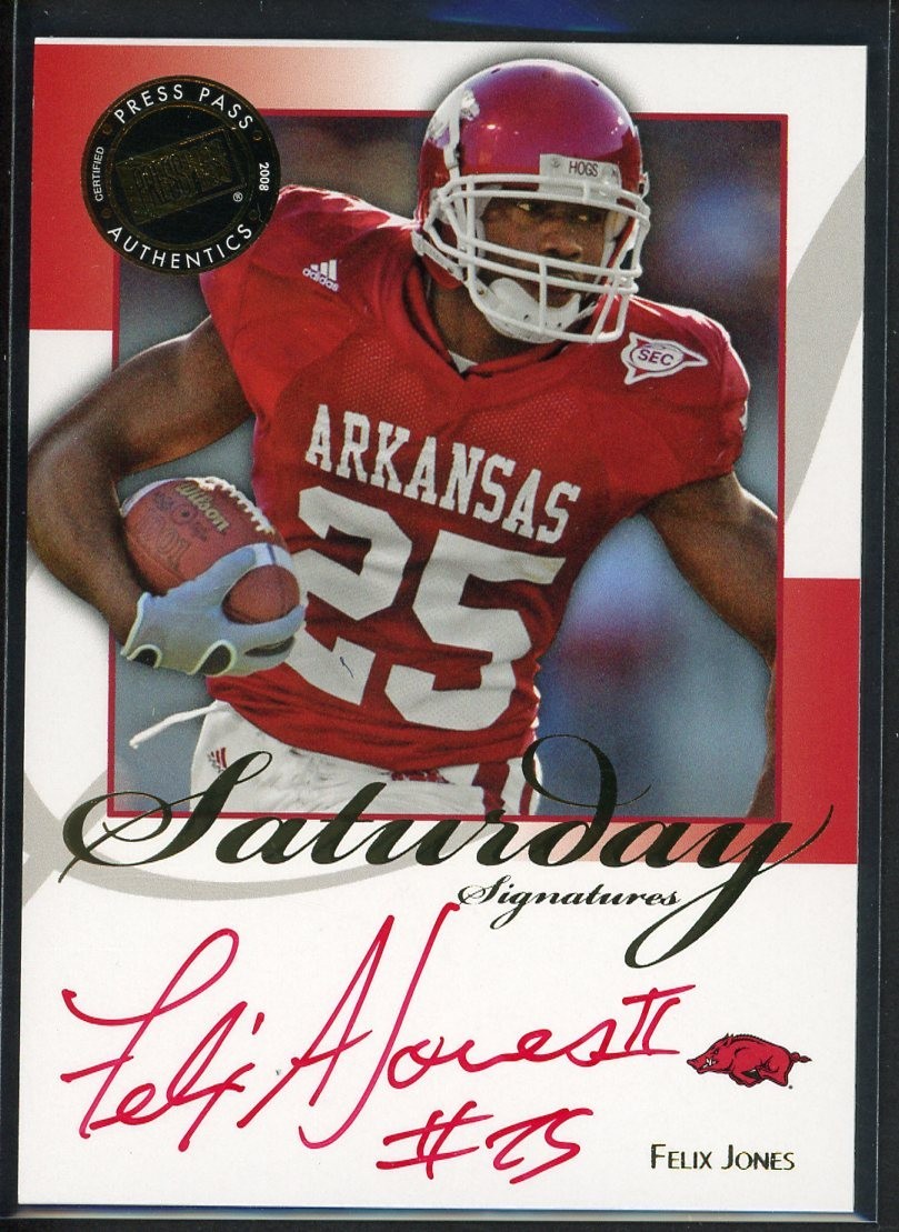 Felix Jones Press Pass Legends Saturday Signatures #SSFJ Base