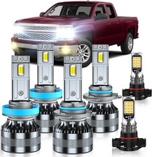 NEW 6-Pack 5202 High/Low/Fog Lights Combo (9005 - H8/H9/H11) - Chevy Silverado