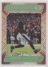 2020 Panini Illusions Clear Shots Emerald Lamar Jackson #2 wd9