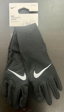 NIKE THERMAL-FIT TOUCHSCREEN Womens Running Gloves Black X-Small NEW