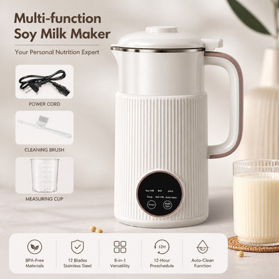8 in 1 Automatic Nut Milk Maker Soy Almond Oat Blender Machine Juicer 27oz