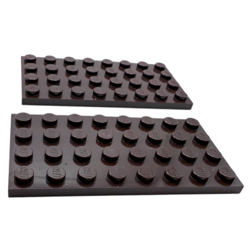 LEGO® 2x Platte 4x8 dunkelbraun 3035 Dark Brown 6447571 MOC beidseitig bebaubar - Bild 4 von 9