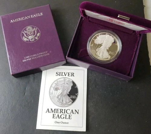 1992 S Proof $1 American Silver Eagle Dollar
