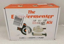 The Easy Fermenter Starter Kit Plastic Lids Weights Pump Clear/Black/White