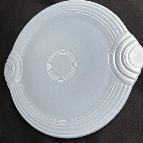 Periwinkle Blue Fiestaware 12" Handled Cake Platter Plate HLC Homer Laughlin