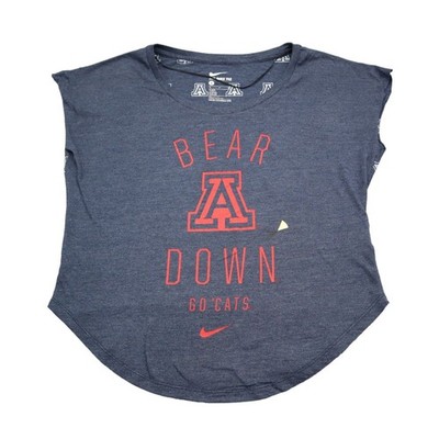 Nike Shirt Mens S Gray Sleeveless Crew Neck Arizona Bear Down Pullover Tee