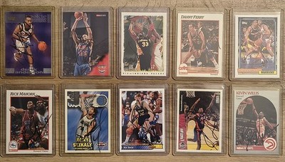 Autographed Basketball NBA Cards Lot   10 Card Collection (90s Era)