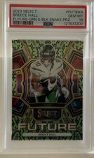2023 Panini Select Breece Hall /2 Green & Black Snake Prizm Future #FUTBHA