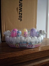 New Hatchimals Alive Spring Basket Silver Rainbow 6 CollEGGtibles