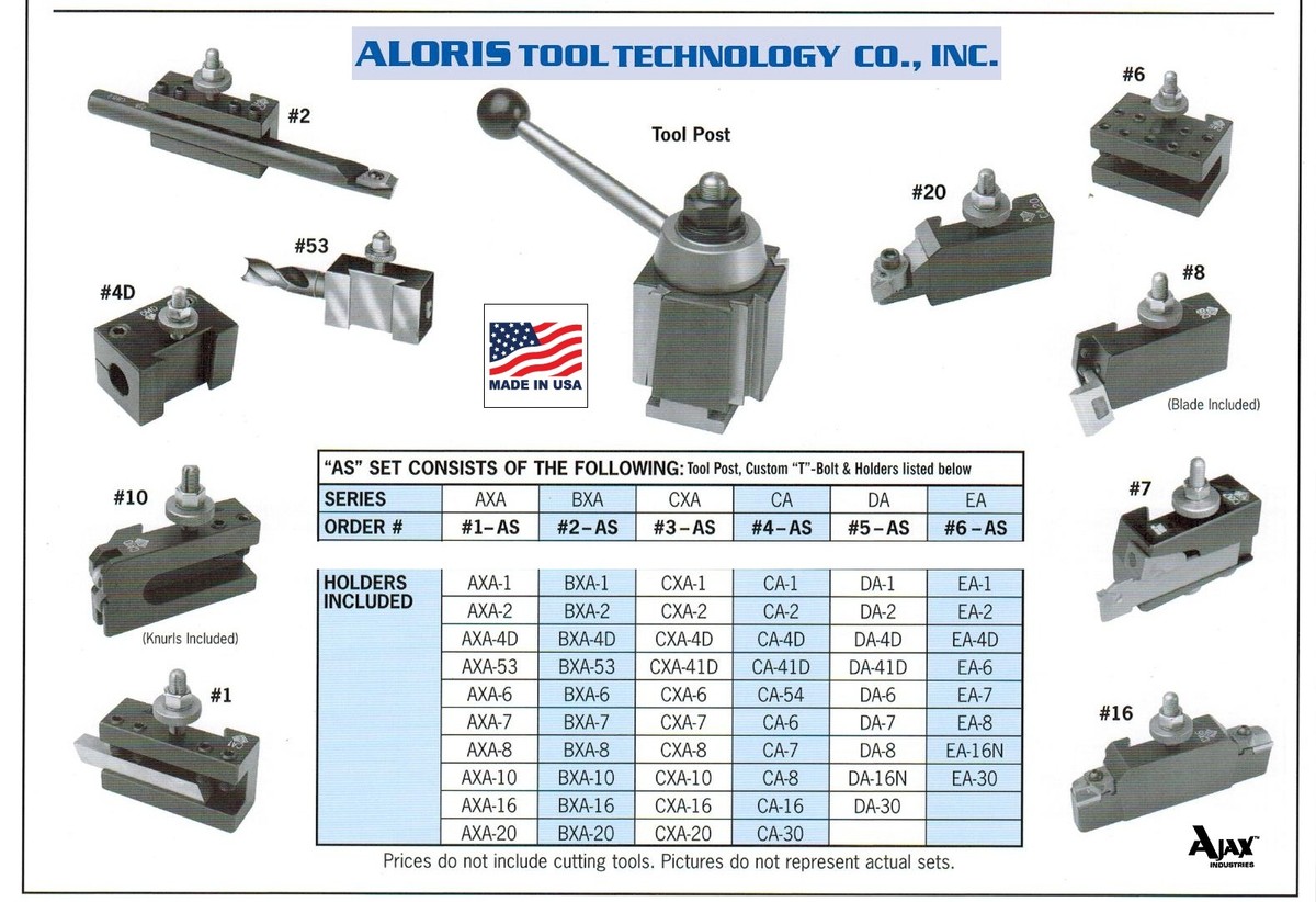 Aloris Bxa #1 Quick Change Tool Holder - USA Made For Turning & Facing ...