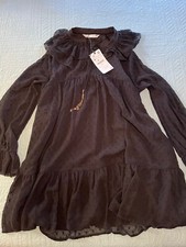 ZARA Mini Dress Size M Black Color New With Tags