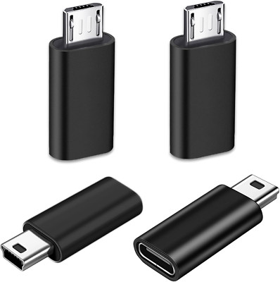 4 Pack Micro/Mini USB Auf USB C Adapter, Unterstützt 2