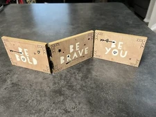 Be Bold, Be Brave, Be You | Home Decor | Accordion Wood Panel Decoration