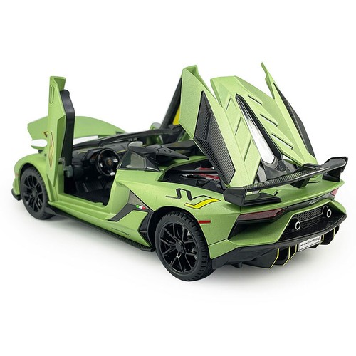 1/24 Lamborghini Aventador SVJ 63 Modellauto Die Cast Spielzeug Sammlung Grün - Picture 9 of 14