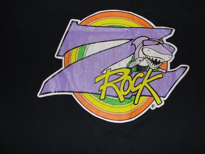 Vintage 80s Z Rock Heavy Metal Dallas Texas Radio Station Shirt XL
