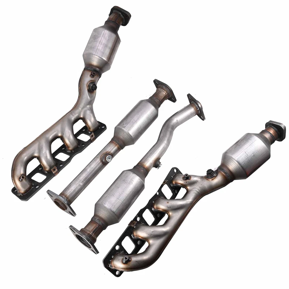 For Nissan Titan 5.6L 2004-2015 Manifold Catalytic Converters Front & Rear All 4 - Image 3 of 4
