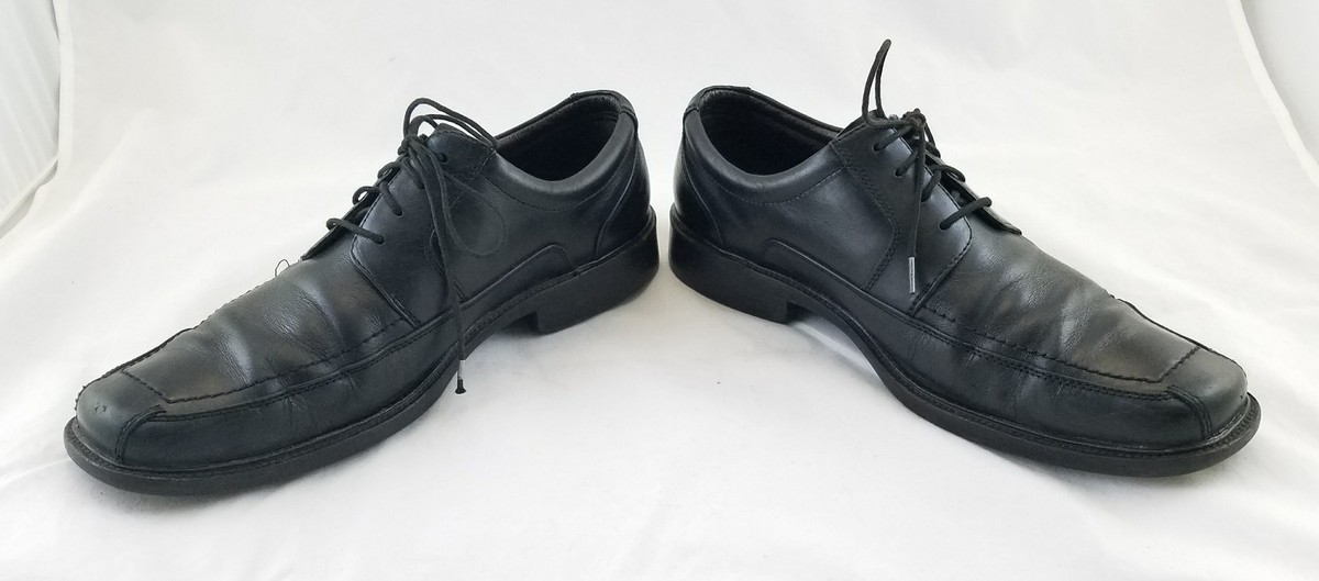 Johnston & Murphy Gambrill Black Leather Square Toe Oxfords 