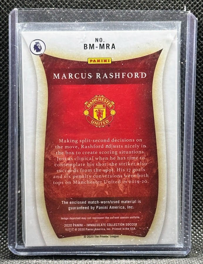専用【95シリ】immaculate／Marcus Rashford シューズカ 2020 Panini Immaculate Collection - Boot Memorabilia Marcus