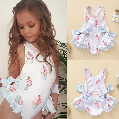 Kinder Mädchen Badeanzug Einteiliger Sling Bikini Strand Bademode Badeanzüge - Bild 1 von 4