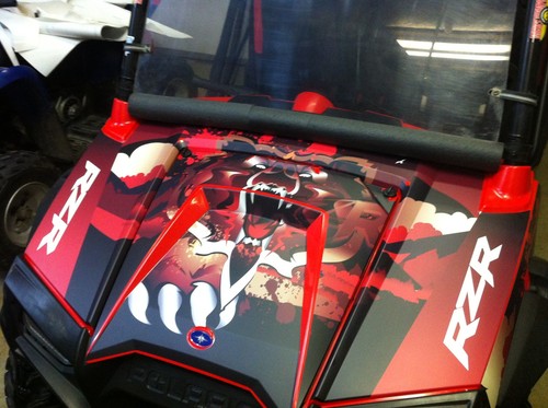 Racing WRAP vinyl QUAD POLARIS RZRS RZR800S RZR 800 BEAR UTV RANGER S 2011-2014 - Picture 4 of 8