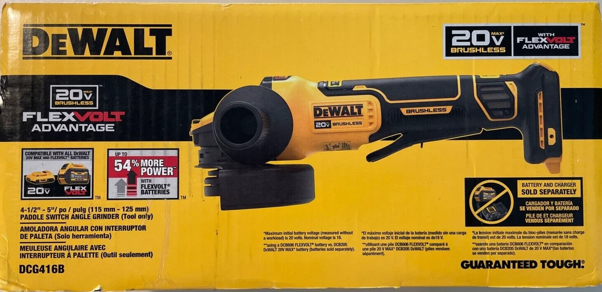 Dewalt DCG416B 20 V Flex Advantage Brushless Cordless 4 1 2 5