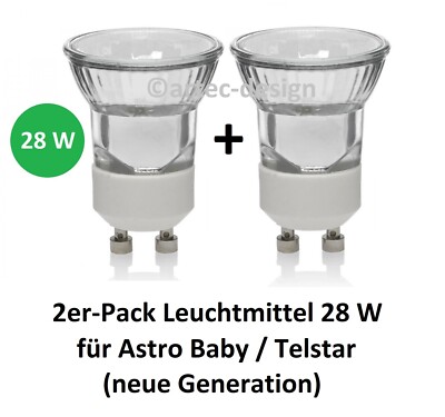 2x Halogen Glühlampe Leuchtmittel Glühbirne f. Lavalampe MATHMOS ASTRO BABY 28 W