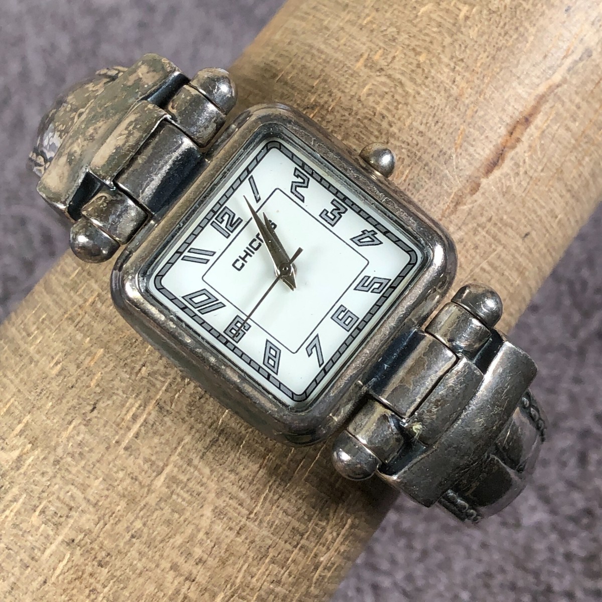 Chico's Women CH-201 Dress Silver Tone Bangle 25mm Quartz