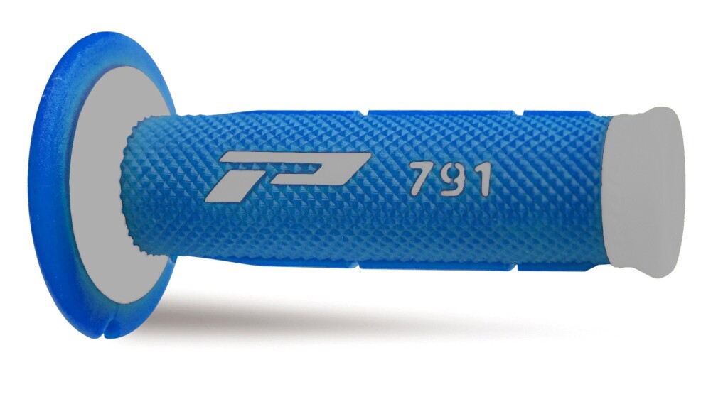 Poignées cross PG791 Off Road 115mm gris bleu pour moto enduro