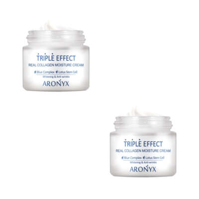 Aronyx Triple Effect Real Collagen Moisture Cream 50ml*2Pcs - FREE SHIPPING